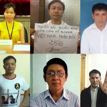 Top (left to right): Le Thu Ha, Nguyen Bac Truyen, and Nguyen Trung Ton  Bottom (left to right): Nguyen Van Dai, Phạm Van Troi, and Truong Minh Duc 